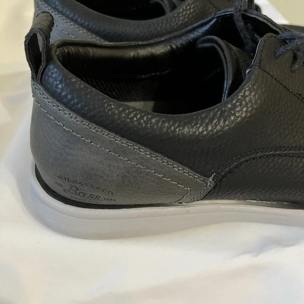 Comfort Shoes G.H. Bass & Co.‎ Vegan Leather 71339924A 2-Tone Black  Men's 8.5
